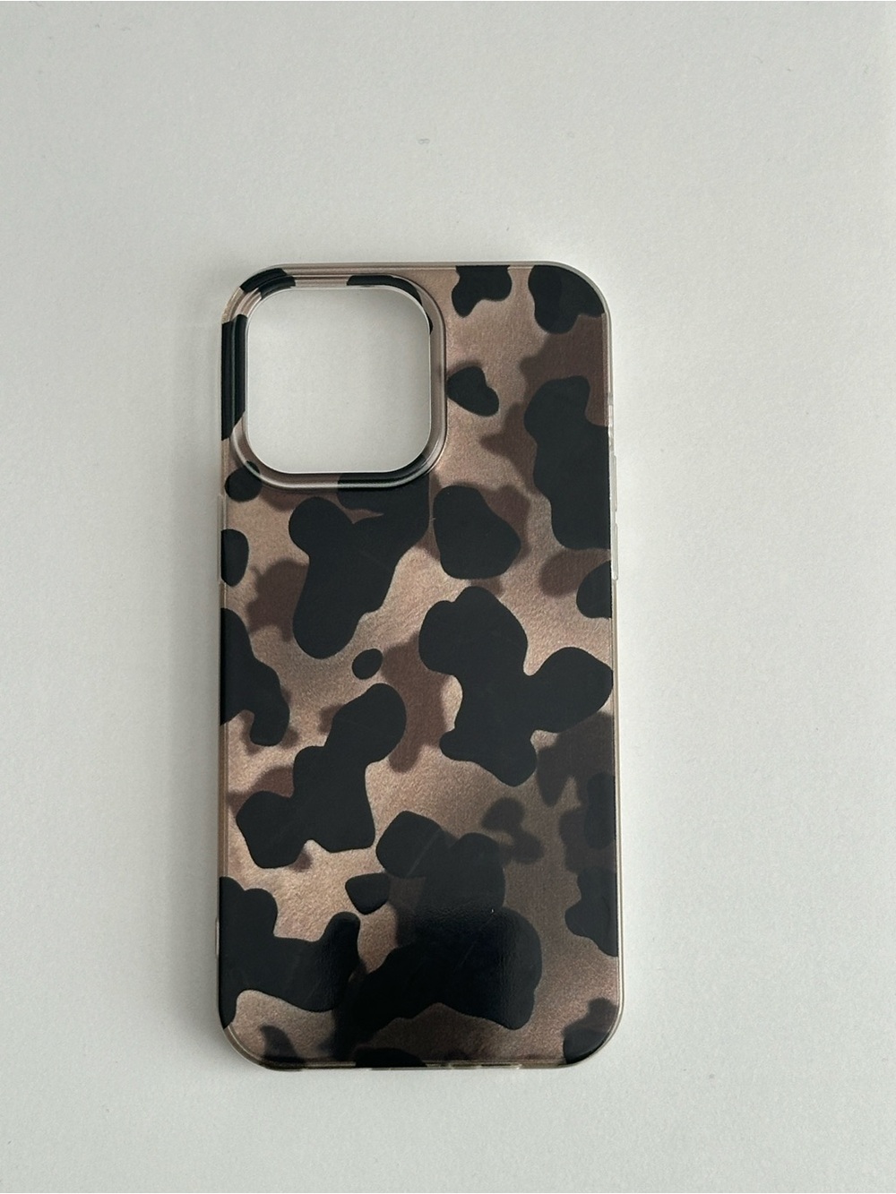 Brown/Black Camo Phone Case — 14 Pro Max